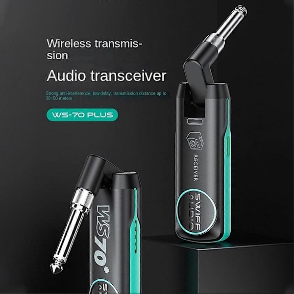 Swiff Audio WS70 Plus Trådløs Gitar Sender Mottaker Bærbar Elektrisk Gitar UHF Audio