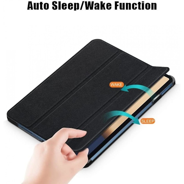 Til Huawei Honor V7 Pro Tablet Cover, Tri-Fold Beskyttende Stå Computer Hårdt Shell Slankt Etui med Auto Sleep/Wake Beskyttelsespose Cover (Farve: Sort