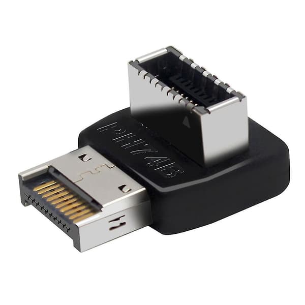 Datormoderkort Typ-E USB 3.1 Typ-E Gränssnitt 90 Graders Styrningsvinkel Främre Typ-C Installerad Adapter (PH74B)