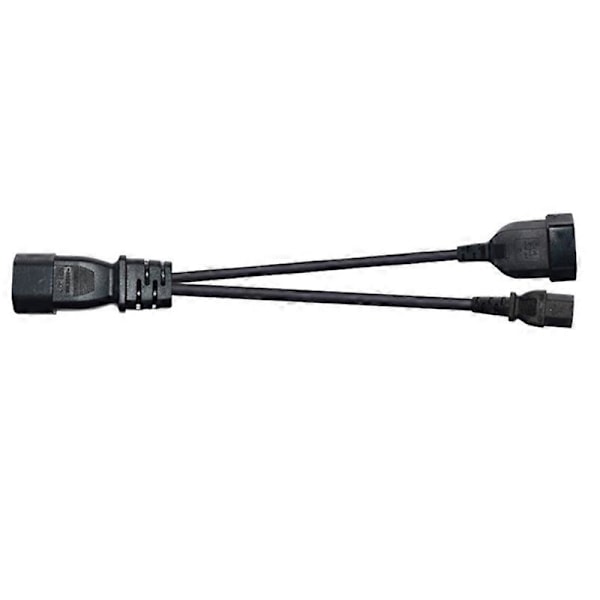 Y-tyypin jakokaapeli, Iec320 3-nastainen C14 uros C13 + 2-reikäinen Eu 4.0mm naarasliitin AC-virtajohto