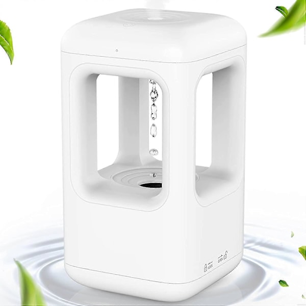 Unik fødselsdagsgave til kvinder/mænd, 500 ml Cool Mist Luftfugter med Anti-gravity Vanddråbe, Luftfugter til soveværelse, Lys & Sleep 2 tilstande, Auto-o