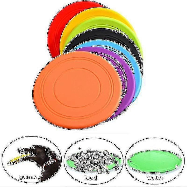 7-pack Hundflygande Disc, Valp Flygande Hundleksak, Hund Reagerar Snabbare Träning Interaktiva Leksaker Silikon Flytande Tallrik