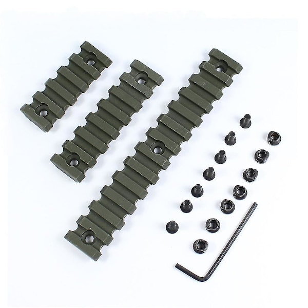 Svart 3-delad Nylon Plastskena 5/7/13 Kortplats 20mm Keymod Fäste Keymod Skenbas