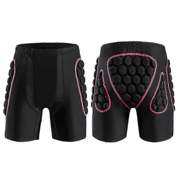 Kvinnors höftskydd vadderade shorts rustning höftskydd shorts pad för snowboardåkning skridskoåkning S-2XL Pink M