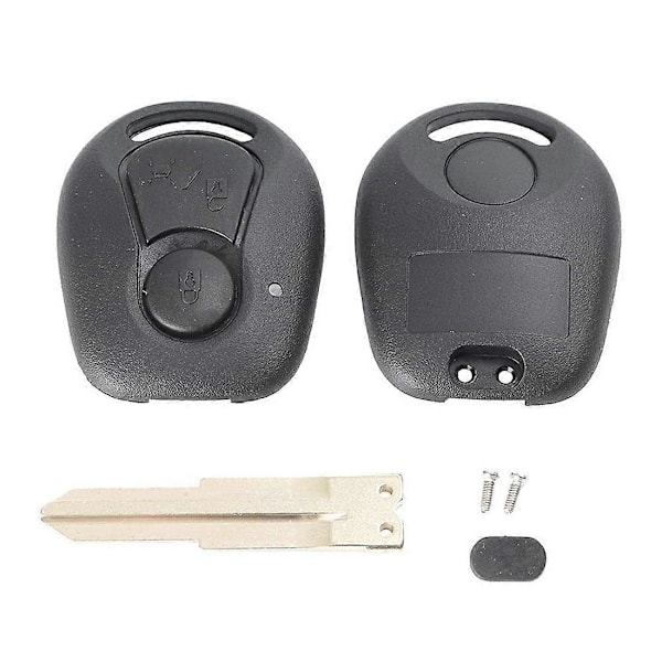 2 Knapper Fjernbetjeningsnøgle Skal til Ssangyong Actyon Kyron Rexton Uskåret Blad Nøgle Fob Cover Case Erstatning