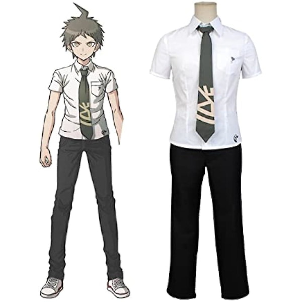 Danganronpa Hinata Hajime Anime Cosplay set Halloween kostymer för män Japansk karneval Performance Prop L kostymset S