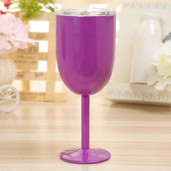 10 Oz Dobbeltvægget Isoleret Cocktailglas med Låg til Kolde Drikke Light Blue