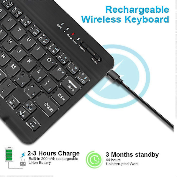 Mini Bluetooth-näppäimistö Langaton Englanninkielinen Näppäimistö Tabletti Latautuva Näppäimistö Tabletille Puhelimelle
