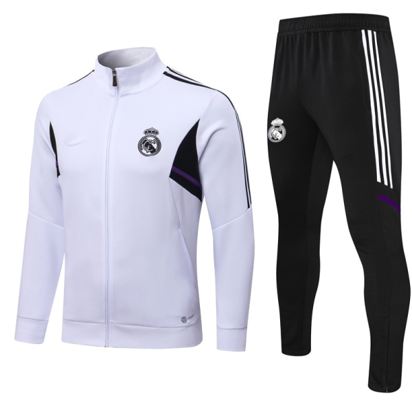 23-24 Ny Real Madrid Långspänd jacka Träningskläder jacka kostym white 2 2XL