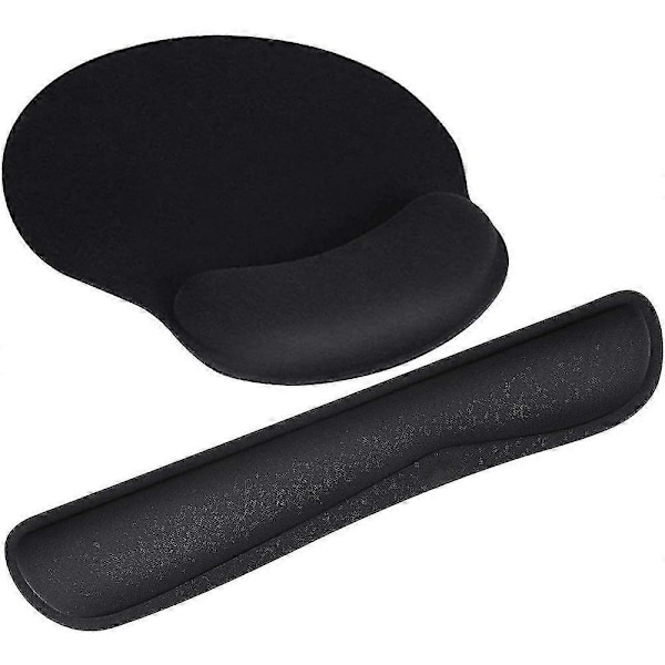Tastaturhåndleddsstøtte og musematte med håndleddsstøtte, memory foam-sett for datamaskin/laptop/mac, slitesterk og komfortabel og lett for enkel skriving og P