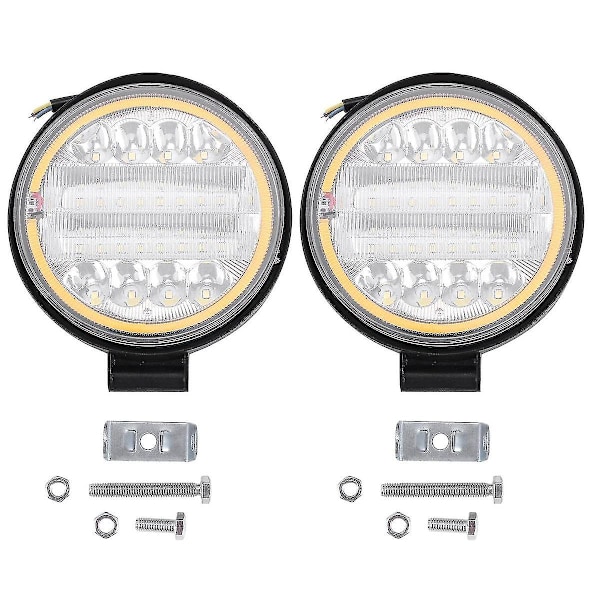 2X 4 tuuman LED-työvaloyhdistelmä Spot Flood Off Road -ajo Amber-sumuvalo