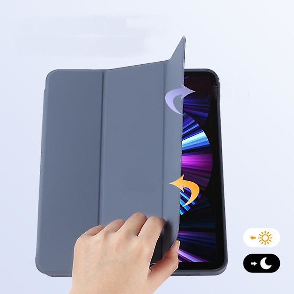 Etui Kompatibelt med IPad Pro2020/21(12.9Tommer), Smart Cover Auto Wake/Sleep (Svart)