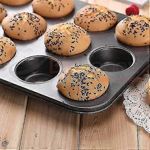 12 Bægre Non-stick Muffinplade, Cupcakeform til Cupcakes, Puddingbageform