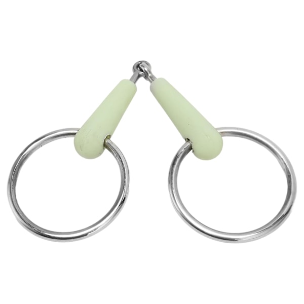 Heste Snaffle Bitt Gummibelagt Rustfritt Stål Løs Ring Heste Munn Bitt for Trening Ridning