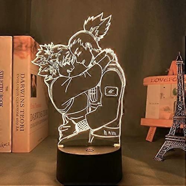 Drenge Natlampe Naruto Ting 3D Optisk Illusion Lampe 16 Farver Auto Skiftende Touch Bord Dekoration Lamper Fødselsdagsgave
