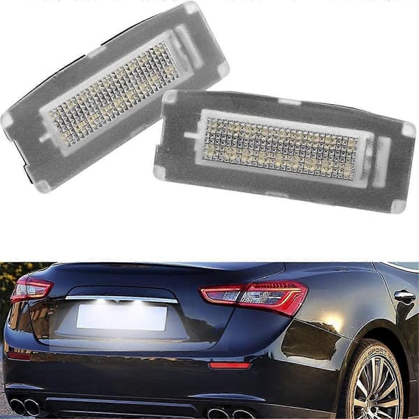 LED nummerpladelys til bil, til Maserati Ghibli M157 2014-2020