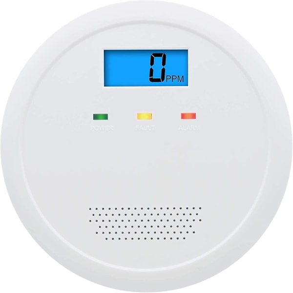 Kolmonoxiddetektor Batteridriven C620, EN52091 Alarm med Digital Display