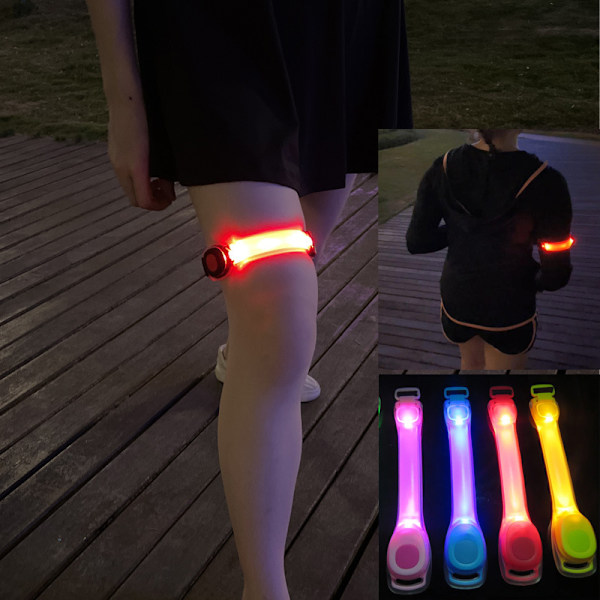 Udendørs sports lysende armbind Natteadvarsel lysende armbind Yellow