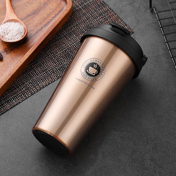 JUSCH Wekity dubbellagers bilmugg med stor kapacitet, semestergåva, rostfri sugrörskopp, 500ml(WZ1421),QINWEI-346