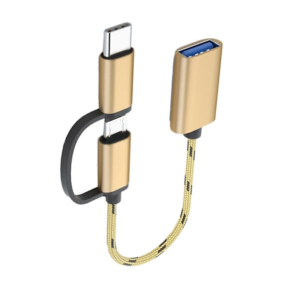 Gull USB 3.0 OTG-kabel A til Type C Micro Adapter Multifunksjonell Bærbar USB til Type C-kabel