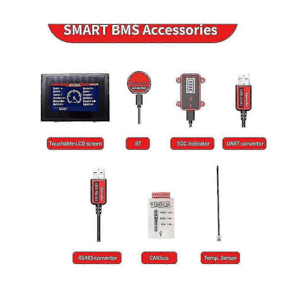 Bms Usb-Uart-tiedonsiirtoprotokolla tietokoneelle Lifepo4-Lto-akulle 4S–32S Smart Bms Uart -kaapeli-
