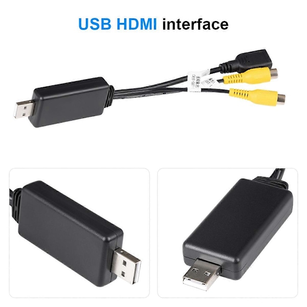 For Android System USB-grensesnitt til RCA Video Out Adapter Bilradio Multimedia Spiller Video AV Utgang