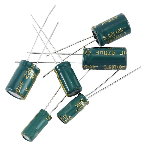 225 stk. Elektrolytisk aluminiumskondensator Højfrekvens Inline Kit