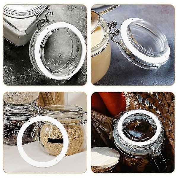 40 stk. Silikonringer for glasskrukker Mason Jars Tetningspakninger Erstatninger Husholdningskrukke Tetningsringer