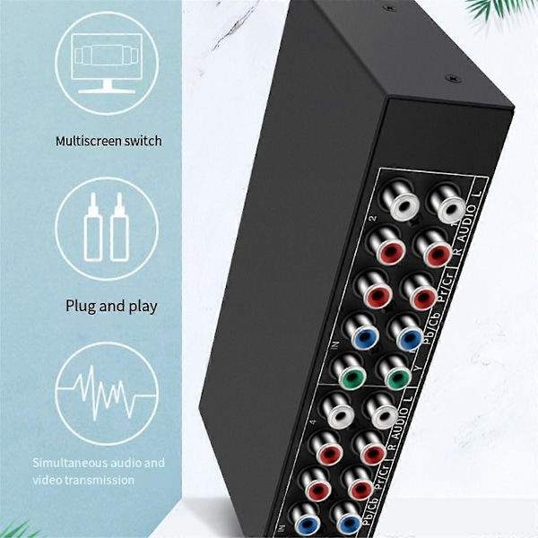 4x1 Komponent Video Signal Switch YPbPr YCbCr Audio DSW41 Divider Panel Knap Manuel Switch CVBS