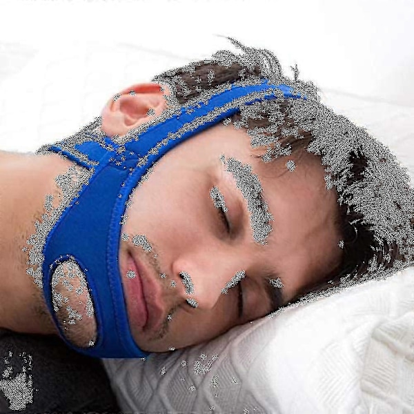 Anti-snarkningsband Anti-snarknings Cpap Justerbart Hakband Sömnapné Käklösning - färgblå
