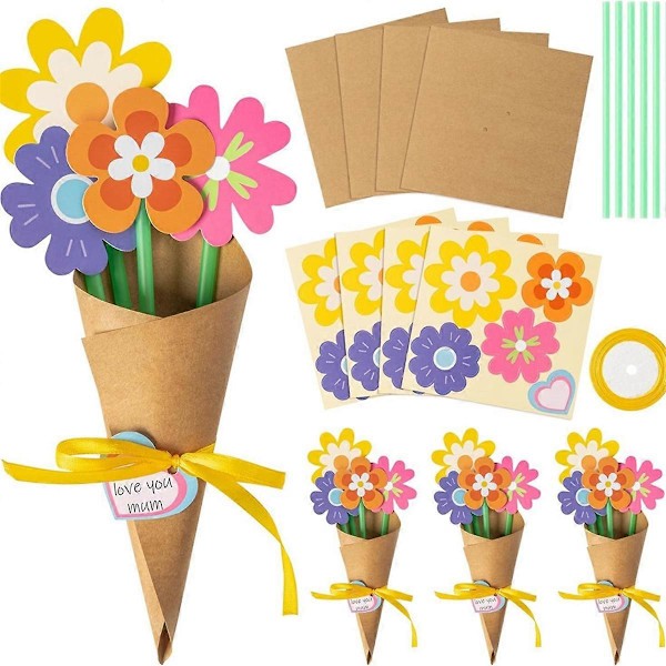 Blombukett Pysselset Mors Dag DIY Doftande Kort Kort 1 Set