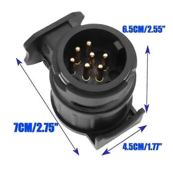13 til 7-polet Trailer Adapter Trailer Ledningsforbindelse Stikkontakt Stik 12V Bildele
