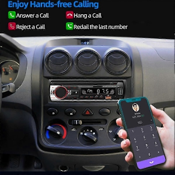 Bilspelare Modell 520 USB Plug-in Radio Bluetooth Handsfree MP3 Kort Spelare Förlustfri Musik Universell