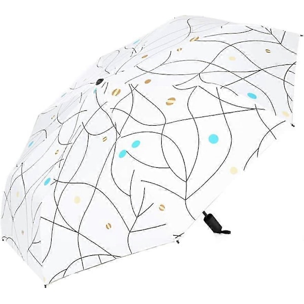 Mini Kompakti Sade- ja Auringonsuoja-Umbrellla UV-Suojalla, Tuulenkestävä, Vedenpitävä, Kevyt, Kannettava Umbrellla Naisille ja Tytöille