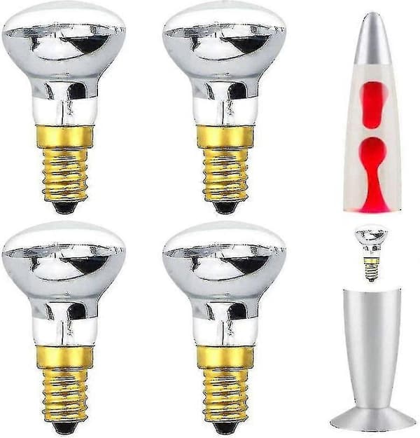 Lava Lamp Glödlampa 25w E14 R39 Varmvit Reflektorkula (4-pack)