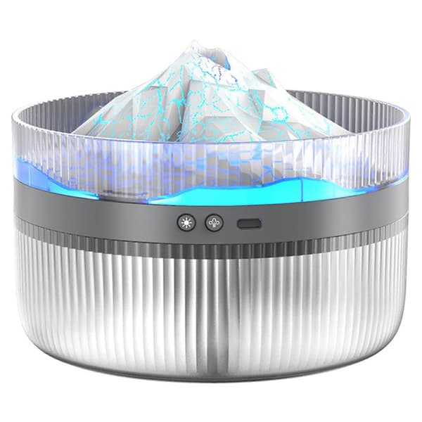 USB Flames Luftfuktare Bärbar Aromaterapi Luftfuktare Idealisk Present White