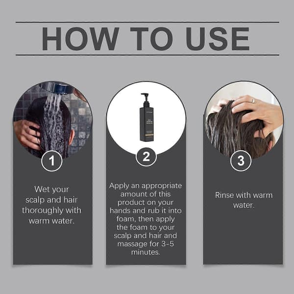 Root Activator Schampo, Hårväxtschampo för Håravfall och Tunt Hår, Schampo Root Activator Främjar Hårväxt för Män och Kvinnor 2PCS