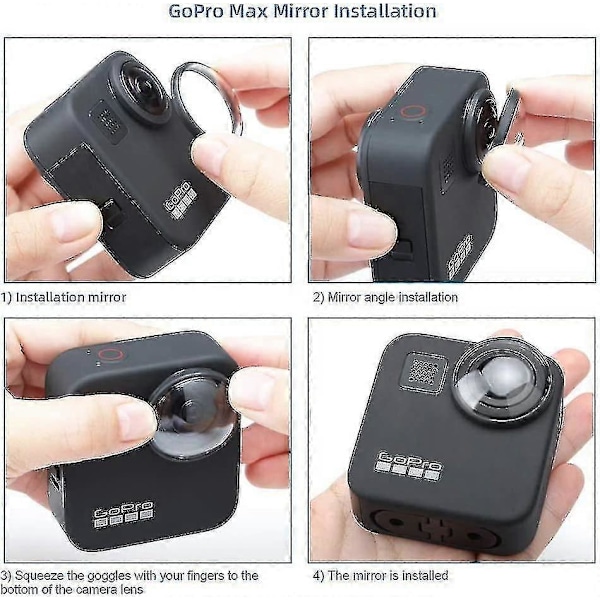 4 Pakker Kompatible med GoPro Max Beskyttelseslinser