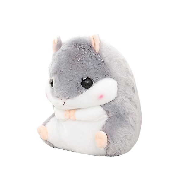 Söta plysch hamster gosedjur leksaker med filt gray