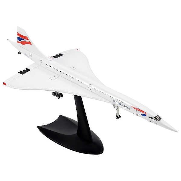 1/200 Concorde Supersonic Passagerfly Air British Airways Model til Statisk Display Samling