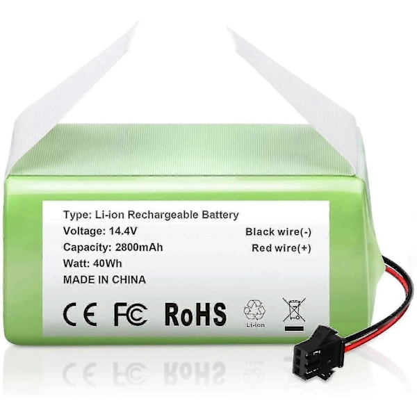 14.4v 2800mah litiumionbatteri egnet for Ecovacs Deebot N79s, n79, dn622, eufy Robovac 11