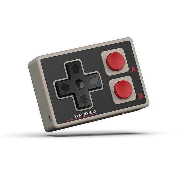 Mini Controller Retro Gaming Håndtag E-bog Fjernbetjening Sidevending til PC/Android/Simulationsspil Trådløs Gamepad A Grey