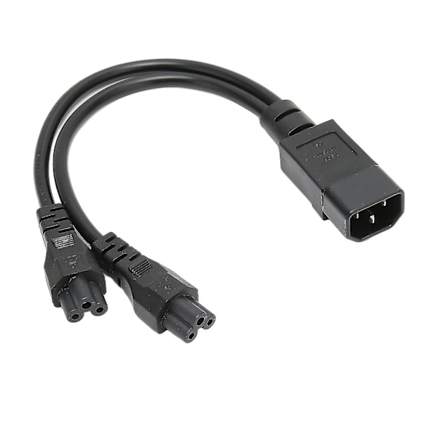 Jakokaapeli Iec320 C14 uros - kaksois Iec320 C5 naaras, virtajohto kannettavan tietokoneen virtalähteelle