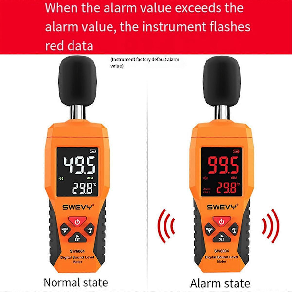 Decibelmätare, Justerbart Mätområde Från 30dB till 130dB