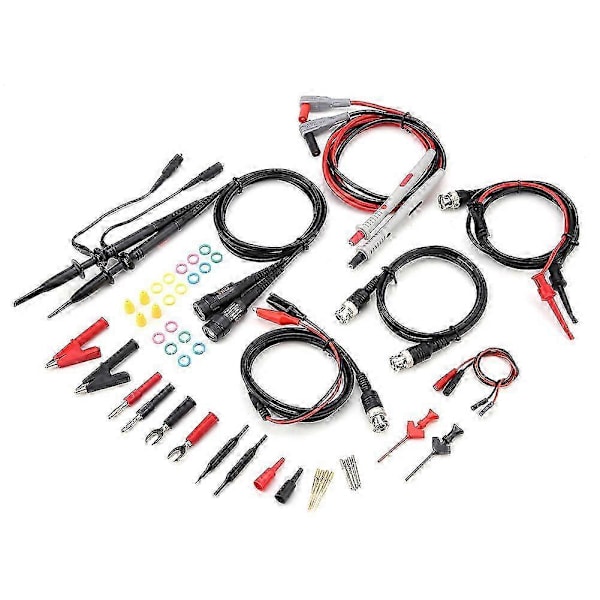 P1260D Oscilloskop Multimeter Testkablar med Krokodilklämmor Utbytbar Sondspetsar Set