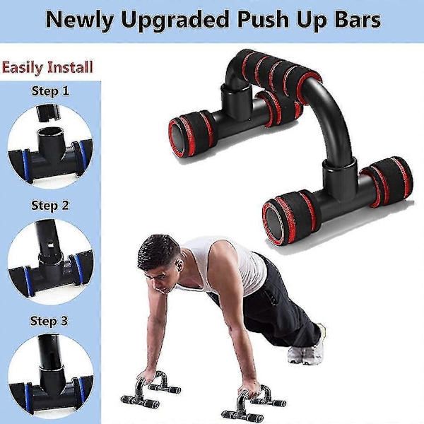 Push Up Stænger - Hjemmetræningsudstyr Pushup Håndtag + Polstret Skumgreb