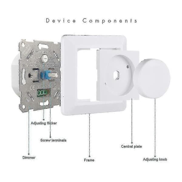 Dimmerbryter, 220-240v 5-200w Smart Knapp Lysbrytere Og Dimmere Dimmerbryter