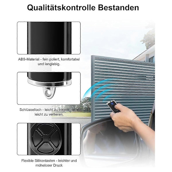 868MHz Fjärrkontroll för Garageport, 3 Stycken för Hormann Handhållen Sändare HSE2-868-BS, HSE-4-86