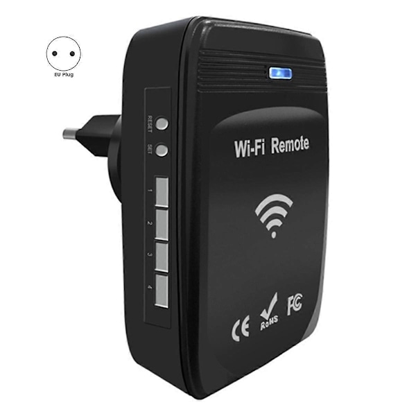 WiFi 287MHz-868MHz WiFi til RF-konverter Rullende Kode Garasjeport Fjernkontroll EU-plugg