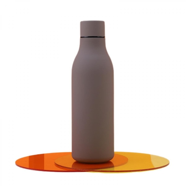 JUSCH Termosmugg, Varma och Kalla drycker, Dubbelväggigt Rostfritt Stål, 550 ml, Brun(WZ1537),QINWEI-632